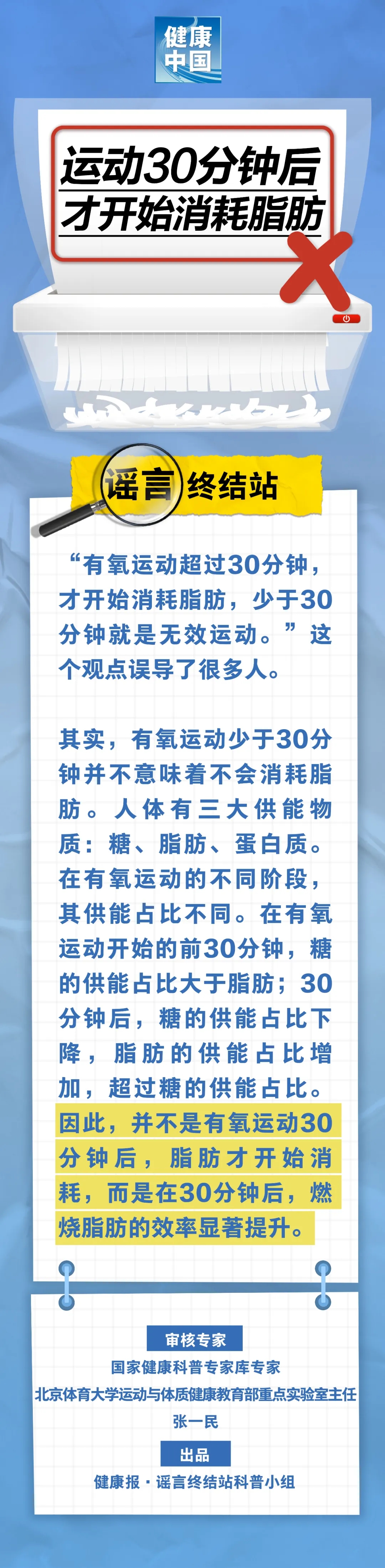 运动30分钟后才开始消耗脂肪……是真是假？｜谣言终结站